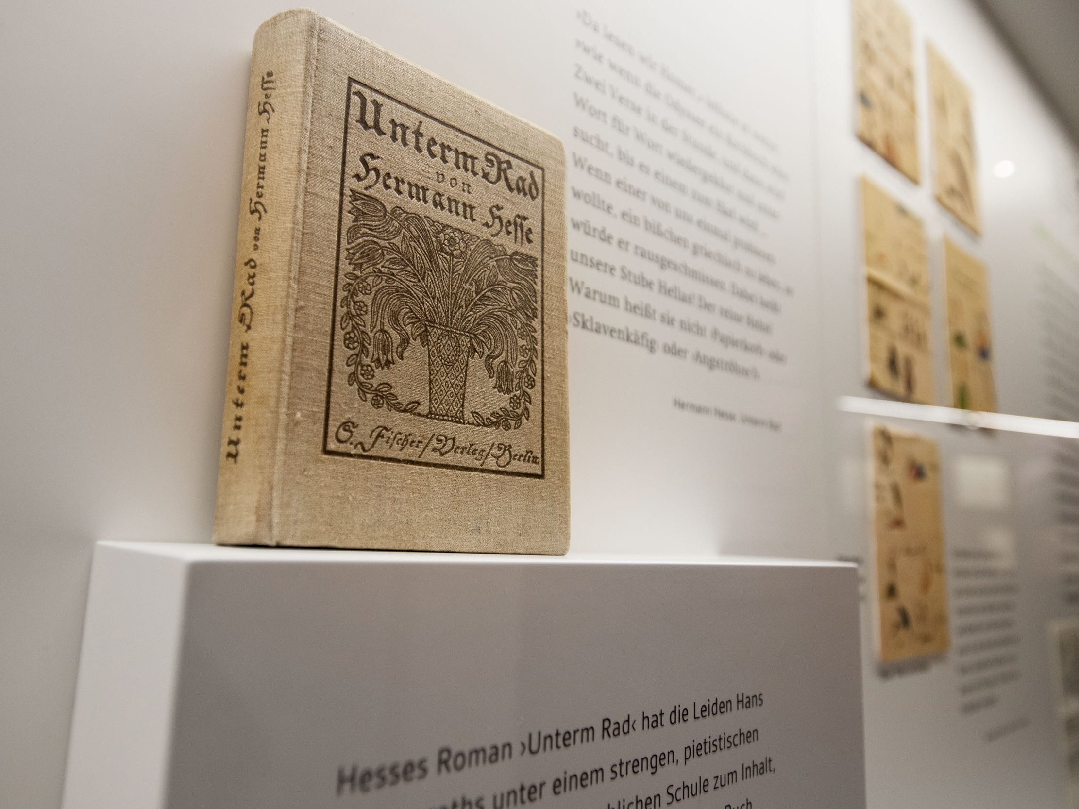 Literaturmuseum Maulbronn - Exemplar vom Roman &quot;Unterm Rad&quot; von Hermann Hesse,
